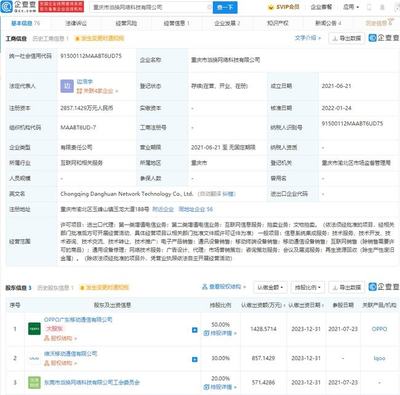 vivo 投資 OPPO 關聯(lián)公司，持股 30% 布局第二類增值電信業(yè)務